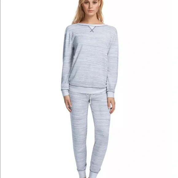 Felina Taylor French Terry Lounge Set in Spectrum Blue